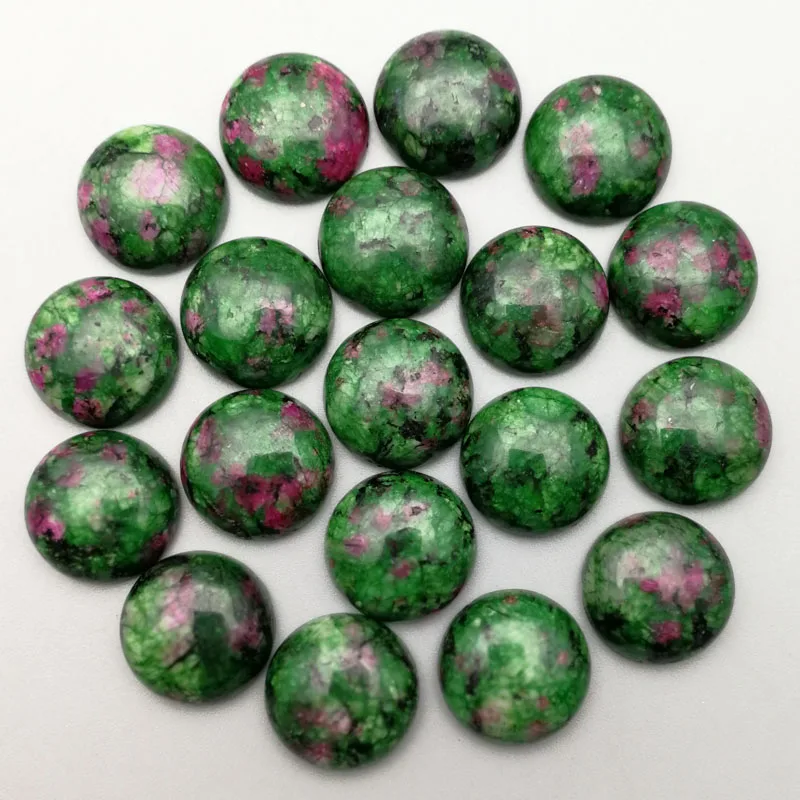 Wholesale hot selling natural epidote stone beads charms 16x16mm round