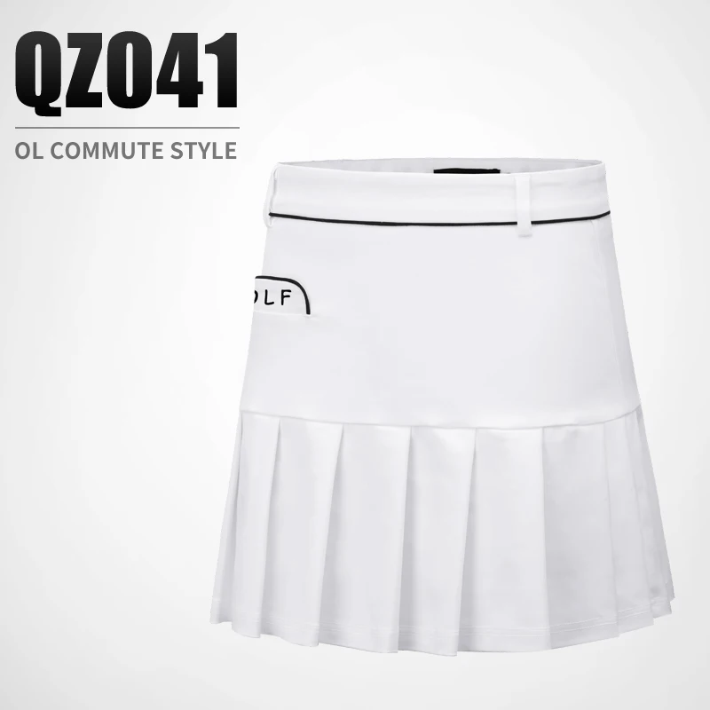Спортивный костюм для отдыха, женская одежда, весенне-летняя приталенная рубашка, футболка с длинными рукавами, Женская юбка для гольфа/тенниса, одежда - Цвет: White-skirt