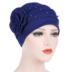 Летние для женщин мусульманских Эластичный Тюрбан шляпа Underscarf Headwrap элегантный дизайн шапочка под хиджаб головной убор z0415