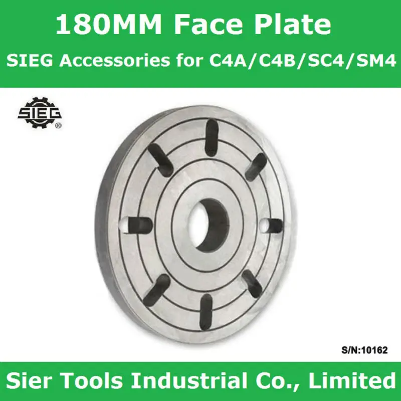 

S/N:10162 180MM Face Plate/SIEG C4A/C4B/SC4/SM4 accessory/180mmx20mmx35mm face-plate