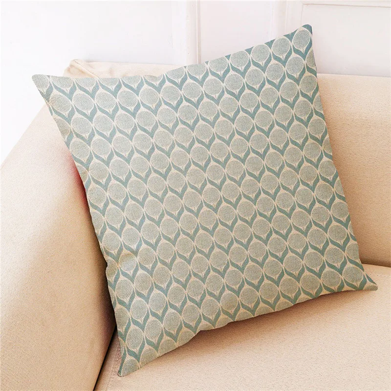 

Line Pattern Pillowcase Linen Sofa Cushion Cover Home Decoration Pillowcase