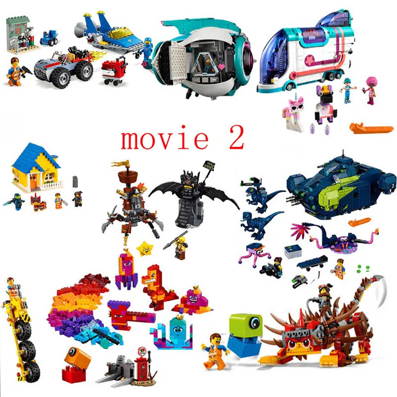 

Presale movie 2 Rex's Rexplorer Pop-Up Party Bus Dream House Rescue Emmet Escape Car Building Blocks Bricks Toys for Kids Gifts