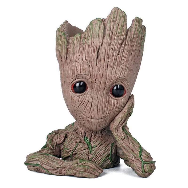 

Creative Cartoon Groot Flower Pot Planter Vase Home Office Desktop Decoration Vase Action Figure Tree Man Pen Holder
