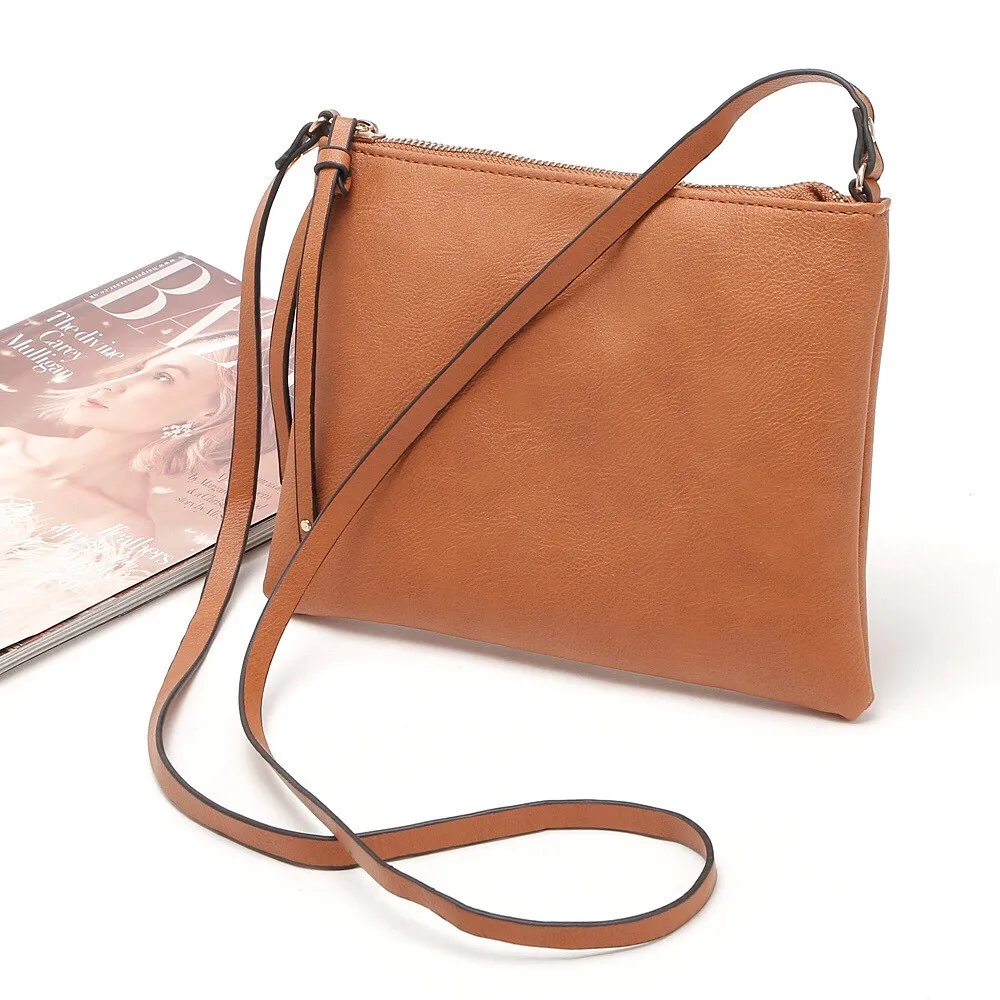 

2018 ladies handbags Womens Leather Purse Satchel Cross Body Zipper Shoulder pack Messenger Bag leisure pack