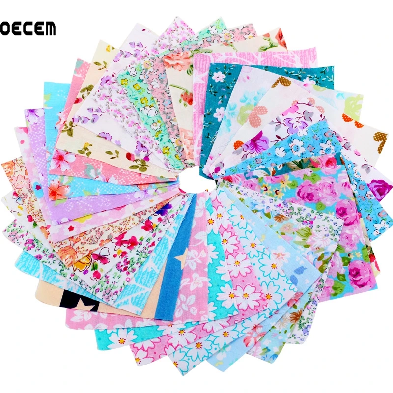 

60pcs Floral Pattern Random Cotton Fabric Charm Tissu 10X10CM Patchwork Fabrics For Tilda Doll DIY Handmade Crafts Tecido