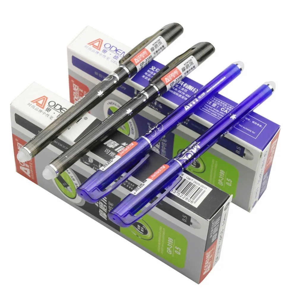 

144 pcs 0.5MM Blue And Black Refill Erasable Pen Student Writing Pen Multi-function Gel Pen Low Price Stationery Yip Smooth