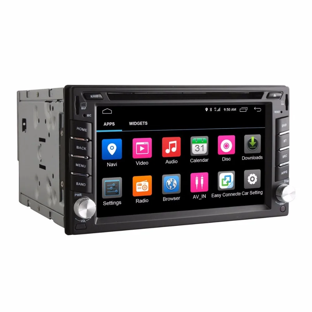 Top Universal Double 2 din 2din Android 6.0 Quad Core Car DVD player GPS Wifi Bluetooth Radio Stereo 2GB RAM 16GB Flash 4G Wifi 4