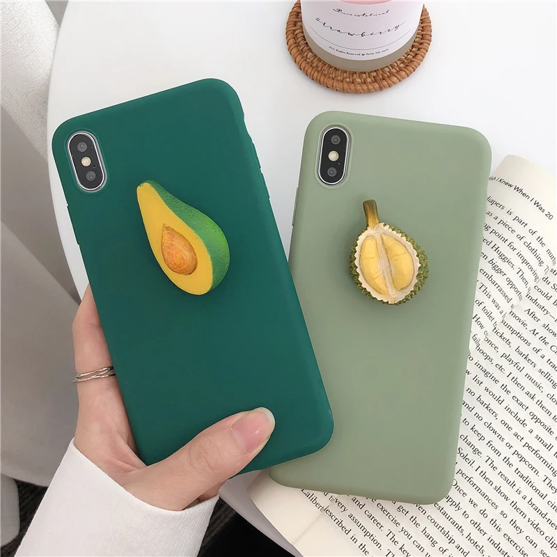 

Moskado 3D Mango Silicone Case for iphone Xs Max Xr X Durian Phone Cover for iphone 8 7 6 6s plus Soft TPU Fundas