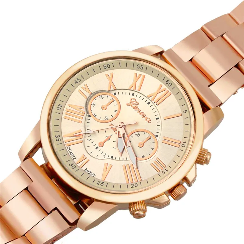 Women Men watch Luxury Stylish Fashion Roman Number Stainless Steel Quartz Sports Dial Wrist Watch Men Wholesale#2AP23 (26)