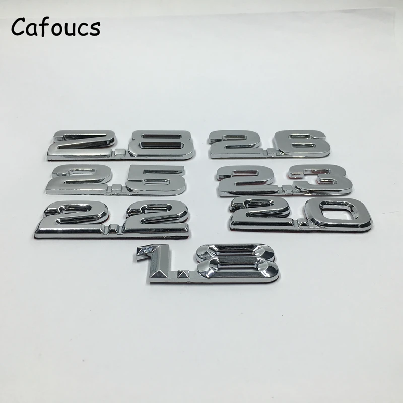 Автомобильная эмблема Cafoucs Chrome 1 8 2 0 3 4 5 6 автомобильные наклейки с логотипом для VW