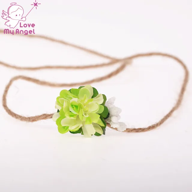 women organic tieback paper flower headband photography props girls paper flower headbands