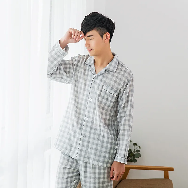 

2019 new Men Pyjama Set Pajamas For Men Mens Pyjama Men Night Suit 9347
