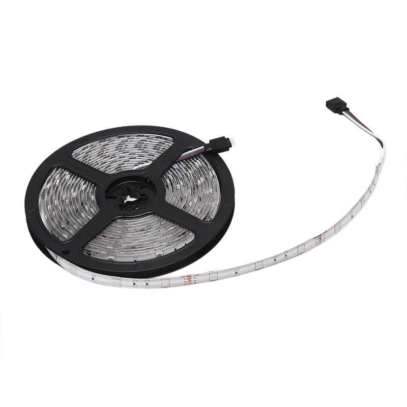 cheap JETTING New New 5M RGB 5050 Waterproof RGB LED Strip light SMD 44 Key Remote 12V Power Full Kit Accessories