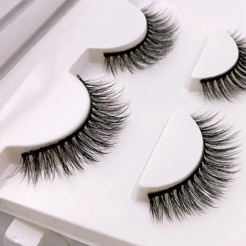 

HBZGTLAD 3 Pairs 3d mink lashes makeup eyelash extension handmade fake lashes strip thick natural lash false eyelashes 3D-X17