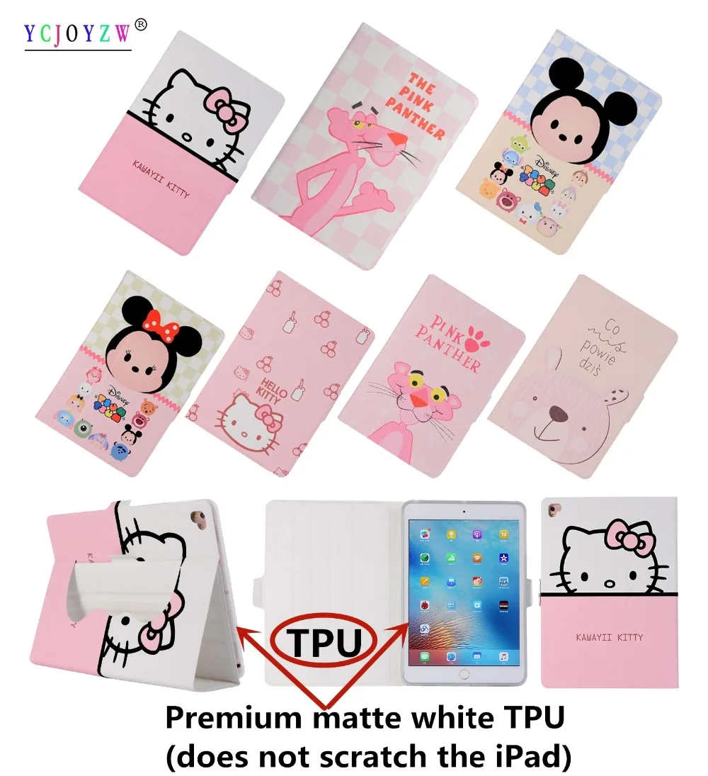 

Case Cover For Apple 2017 2018 ipad 9.7 for ipad Air 1/2 /pro 9.7, YCJOYZW - PU Leather Soft Back Magnetic Auto Sleep Wake case