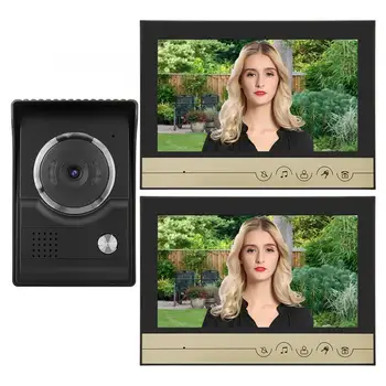 

9inch 1-Drag-2 Color Video Intercom Doorbell Visual Camera Door Phone Monitor 100-240V mirilla digital
