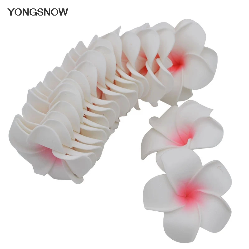 

20pcs Plumeria Hawaiian Foam Frangipani Flowers Artificial Headdress Egg Flower Kids Girl Hair Decoration Wedding Party Supplies