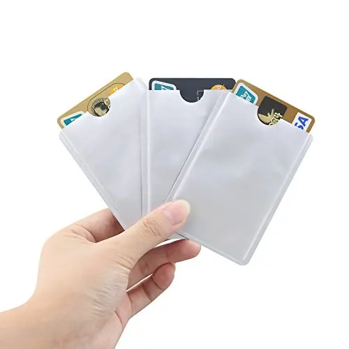 

(100 pcs/lot) Anti Scan RFID Blocking Card Sleeve for Credit Debit Cards Security Protection Guard NFC IC ID Protector Blocker