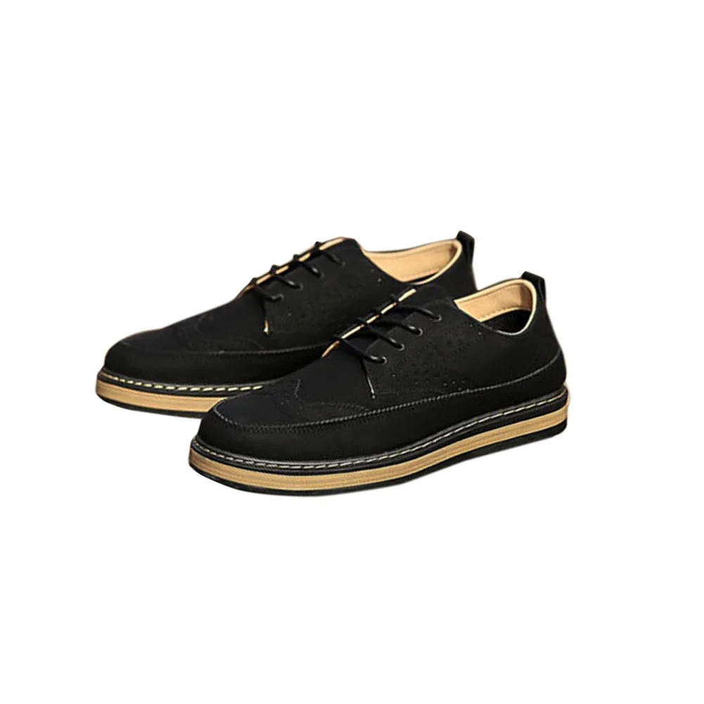2018 Fashion Mens Shoes Artificial Leather Retro Breathable Brogue