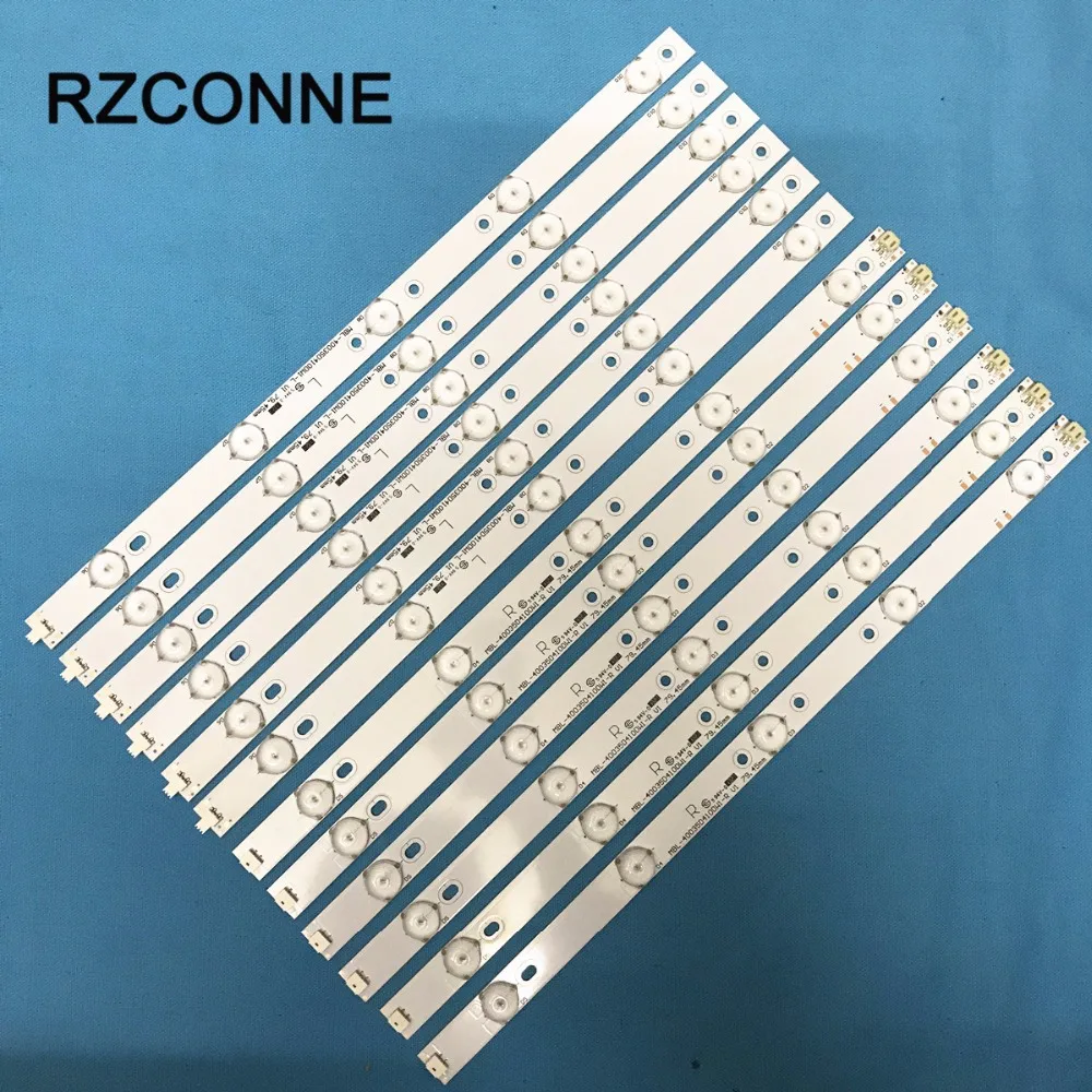 6 компл. 40 ''775 мм* 17 мм 10 светодиодный s светодиодный подсветка лампы светодиодный полосы w/оптические линзы Fliter для ТВ монитор панели