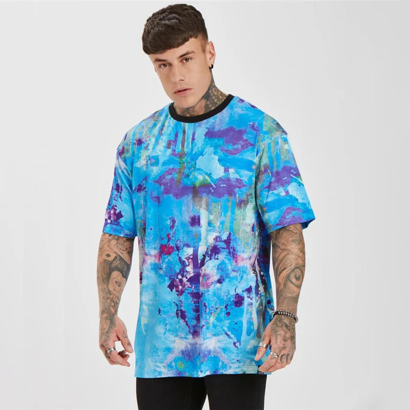 

3D men's T-shirt 2019 summer men's casual T-shirt jogger streetwear short-sleeved shirt brand men's quick-drying sportswear