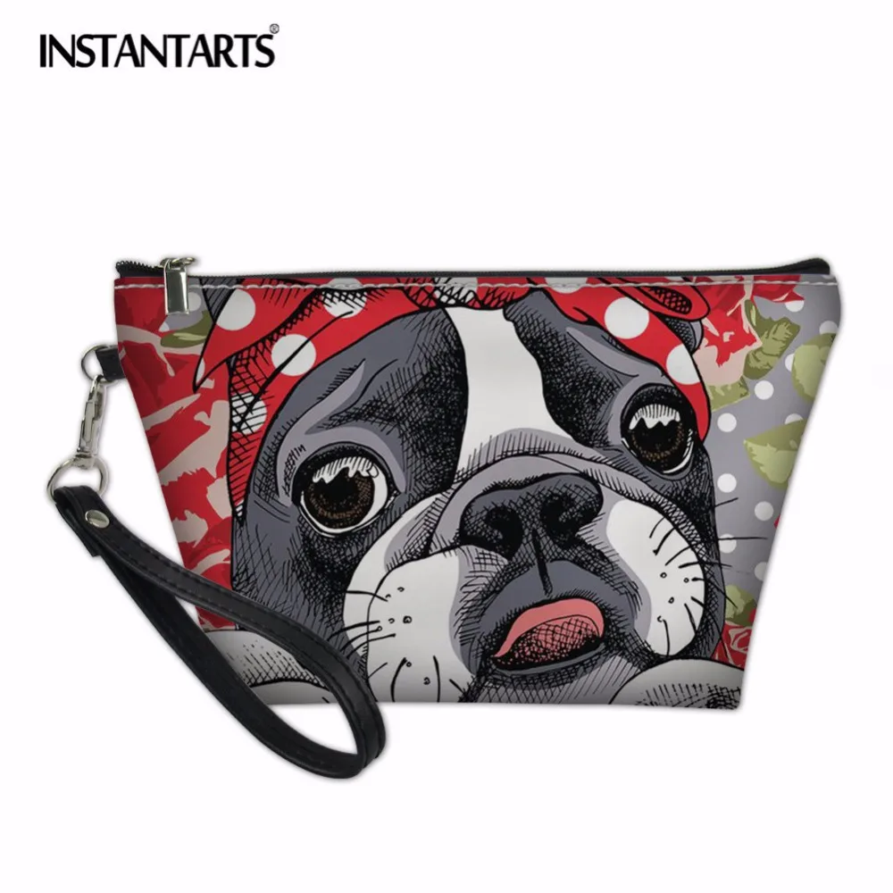 INSTANTARTS Animal Dog Pattern Cute Cosmetics Pouchs For Travel Bag