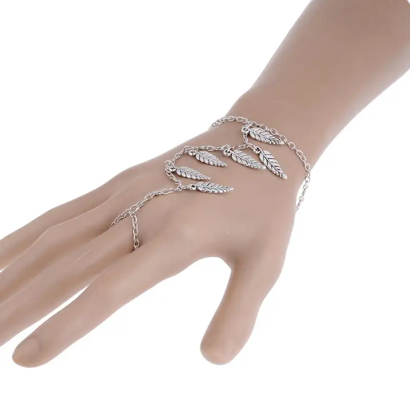 

Original Single Hot Models Leaves Finger Ring MittensFinger Ring Fashion personality Match Free Shipping