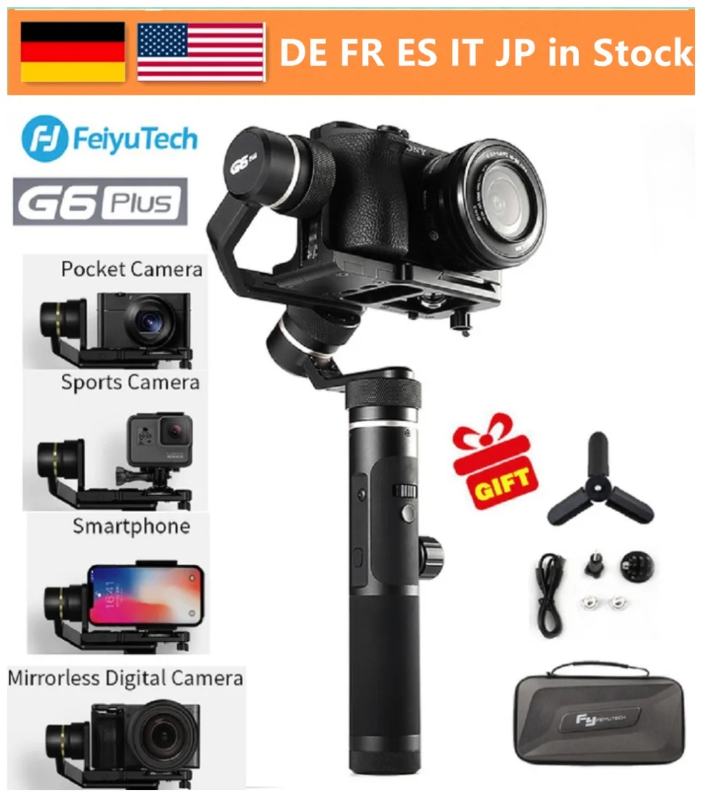 FeiyuTech G6 Plus 3 Axis Handheld Splash Proof Gimbal Stabiliser | Latest Model By Feiyu Tech | Splashproof & Water Resistant St