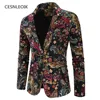 Plus size XXL 3XL Fashion Men Slim fit Casual blazers men printing suits coat man clothes ► Photo 1/6