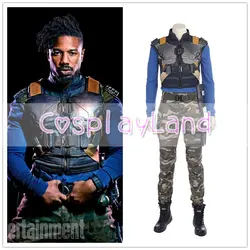 2018 Черная пантера Эрик killmonger Косплэй костюм карнавальный костюм на Хэллоуин Косплэй Черная пантера Эрик killmonger костюм