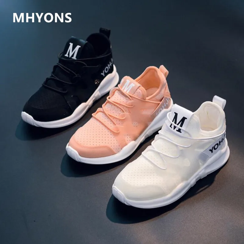

Solid color children's casual shoes 2019 spring and autumn fashion casual children's sports shoes boys and girls mesh breathable