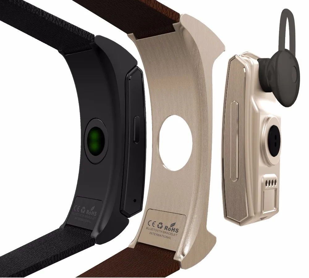 Uwatch U20 Umini Умный Браслет часы + Наушники/гарнитура MTK2502 Монитор Сердечного ритма Bluetooth Фитнес-Трекер