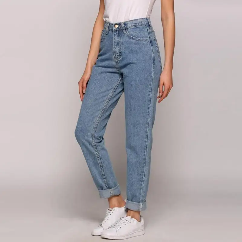

New Slim Pencil Pants Vintage High Waist Jeans New Women Pants Loose Cowboy imitation jeans Pants