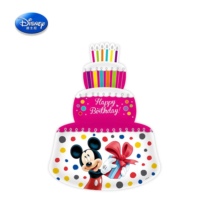 Disney Cartoon Mickey Minnie Car Inflatable Toys inflatable McQueen Aluminum foil 34 inch three layer cake Balloons