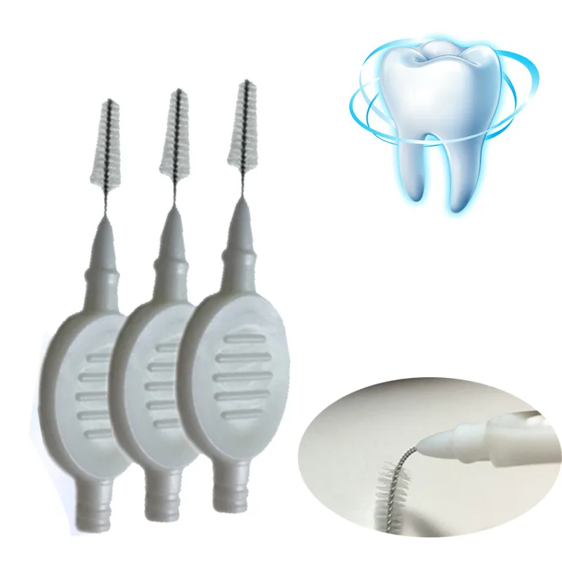 10 шт пластиковая межзубная щетка 0,7 мм щетки для чистки зубов Ортодонтическая зубная нить зубная зубочистка вращающийся уход за полостью рта
