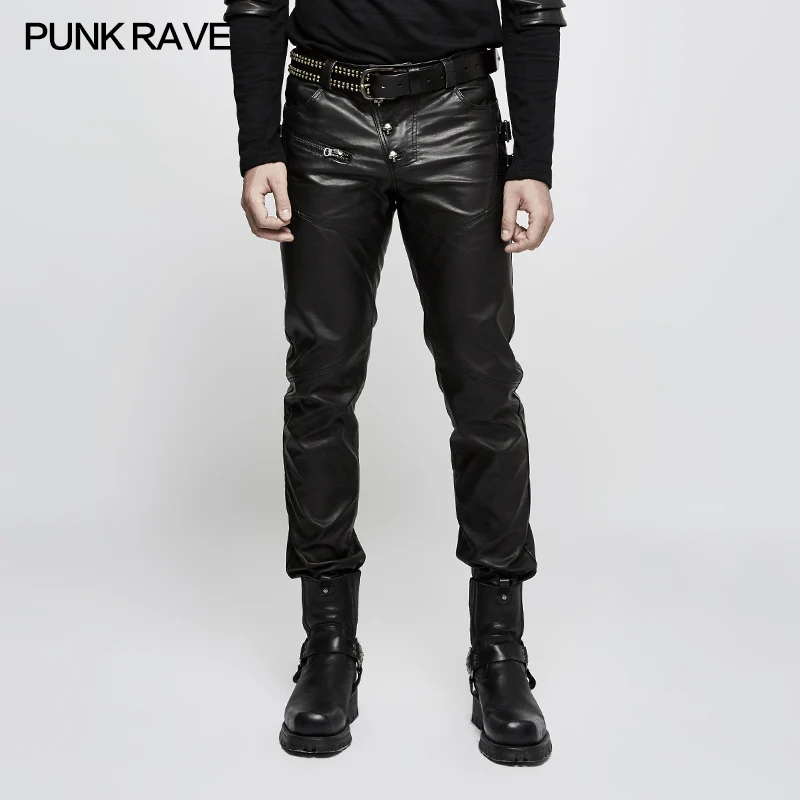 Новая женская обувь в стиле панк, Рейв Рок Мода Рок Черный готический стиль искусственного кожаные штаны K301