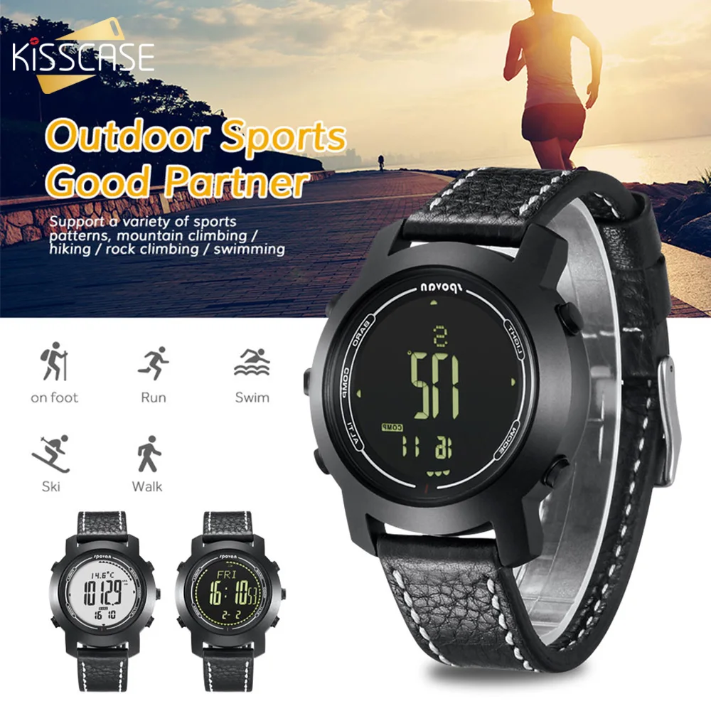 

KISSCASE Multifunctional Smartwatch Outdoor Watch for Weather Forecast Intelligent Monitoring Pressure Temperature Smart Watch