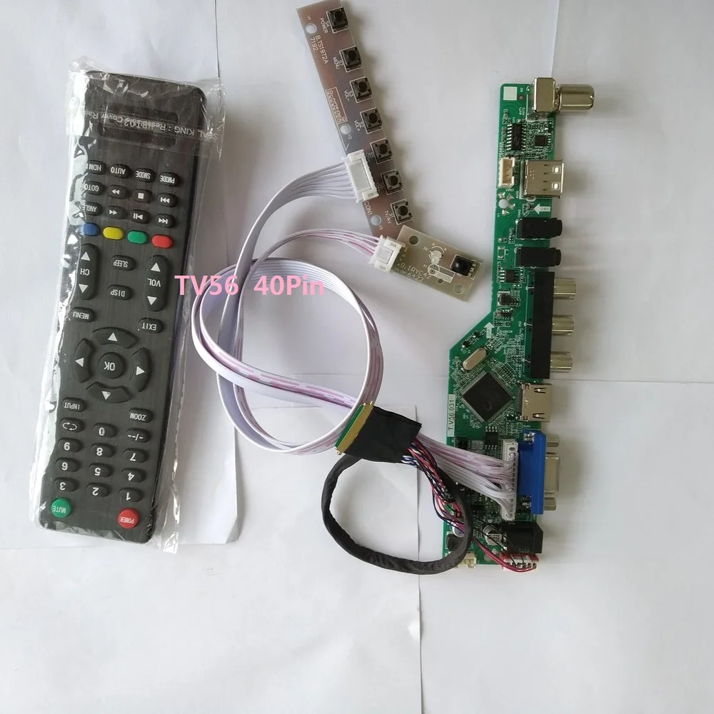 

kit for LP156WH3(TL)(AC) 15.6" Panel Screen TV AV USB HDMI Controller driver board 40pin LVDS LCD LED VGA remote 1366X768