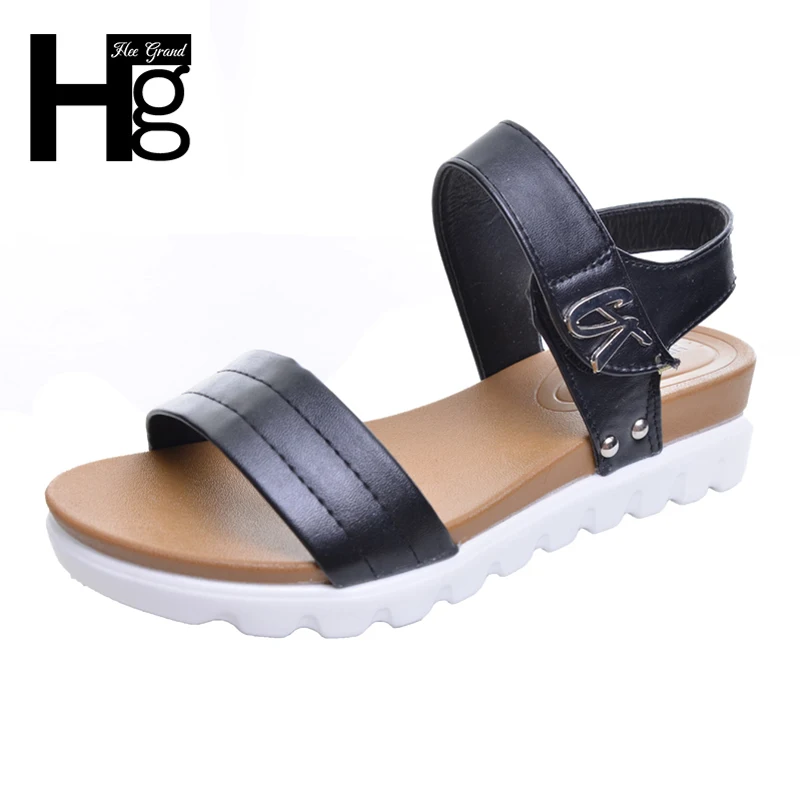 

HEE GRAND Gladiator Women's Sandals Open Toe Academic Style Platform Shoes Hook Loop Height Increasing Wedge Shoes Woman XWZ3022