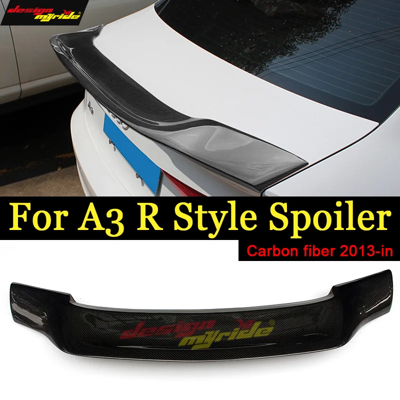

For Audi A3 R Style High-quality Carbon Fiber Rear Trunk Wing decorated Spoiler 2013-18 Sedan Coupe 3-boxes Model Boot Tail Lid