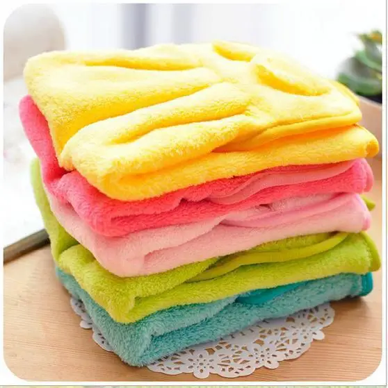 Подвесные полотенца для рук Кухня Полотенца коралловые бархат абсорбент ворса ткани кухонные полотенца висит мочалка Полотенца мочалки