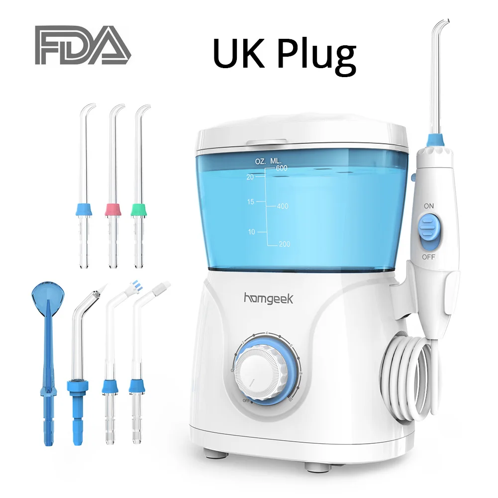 Высококачественный ирригатор для полости рта, зубочистки, стоматологические зубочистки, водный Флоссер, отбеливающий зуб, зубочистка, ирригатор для зубов - Цвет: UK plug