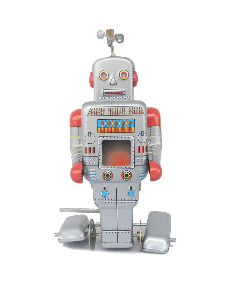 Rare collection Nostalgia Tin Wind up toys MS372 robot Toysin Wind Up