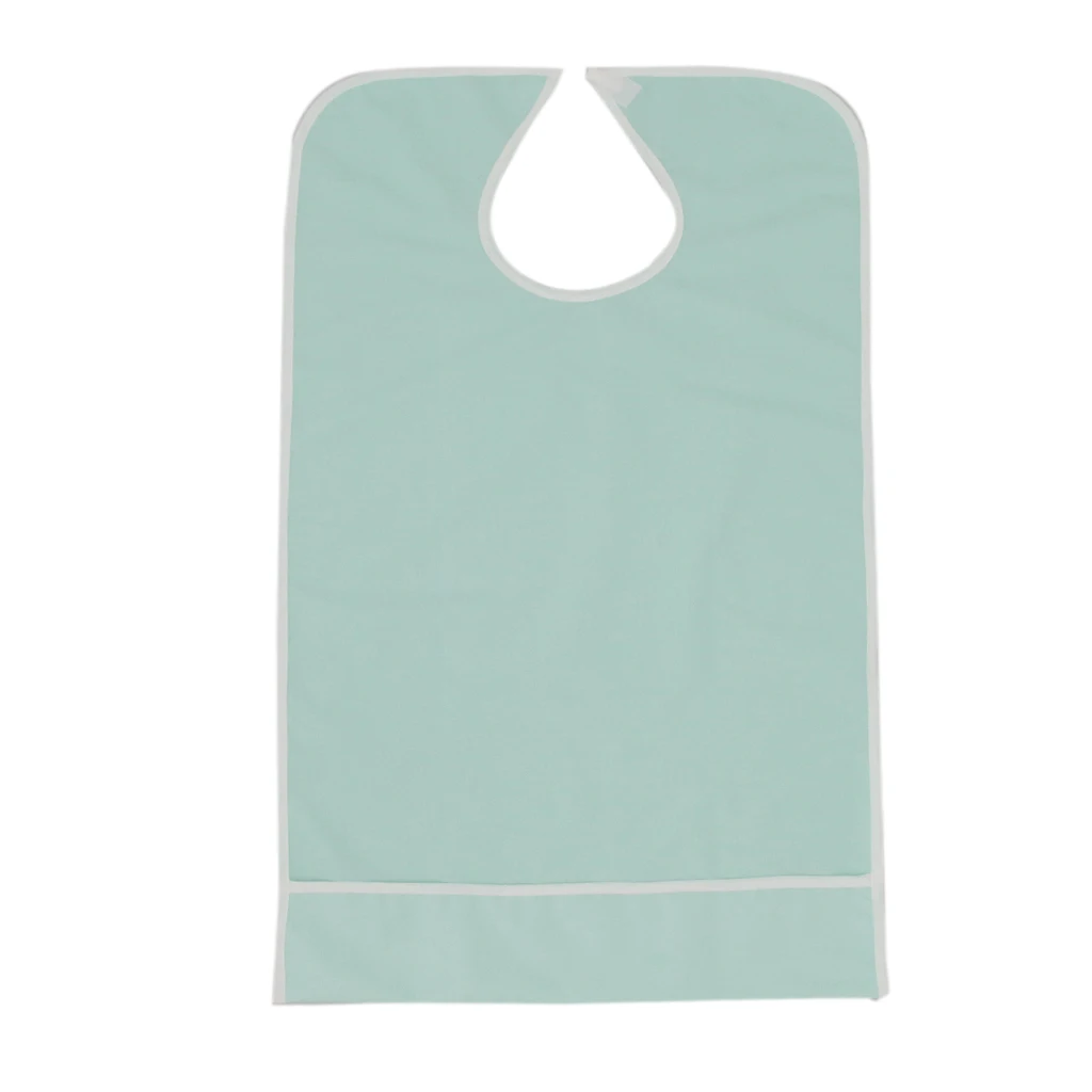 Waterproof Elder Adult Mealtime Bib Clothing Protector Disability Aid Apron Strong Absorbent