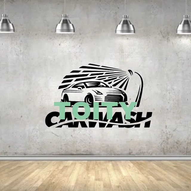 5 سيارة غسل ملصق جدار ديكور مثير الفتيات سيارة غسل شعار السيارات خدمة