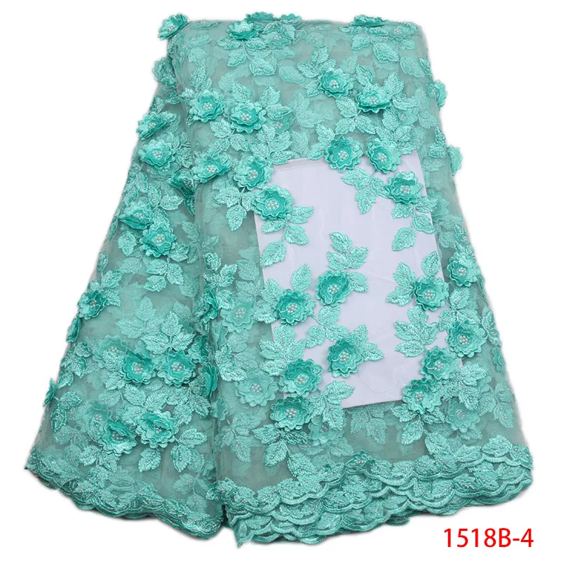 

2017 New Design 3D Good Quality Manual bead Lace For Party nigerian lace fabrics african material dresses for women APW1518B-2