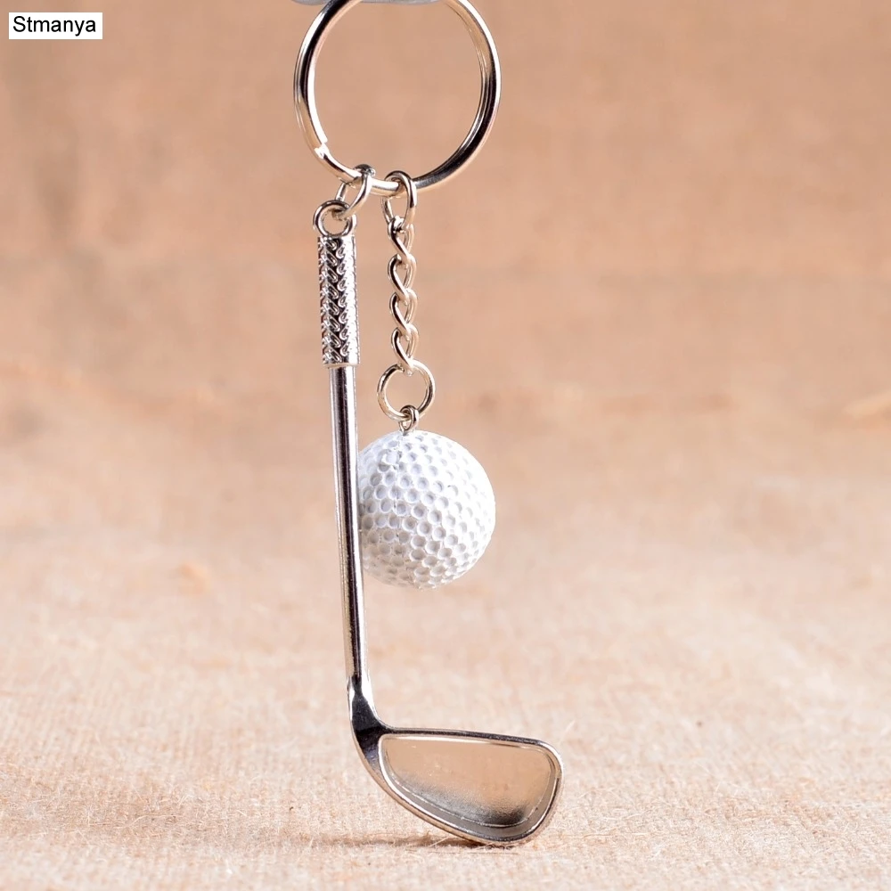 Мяч для гольфа, брелок для ключей высшего класса, металлический брелок для автомобиля, брелок для ключей, спортивные товары, спортивный подарок для сувенира, брелок для ключей 17167