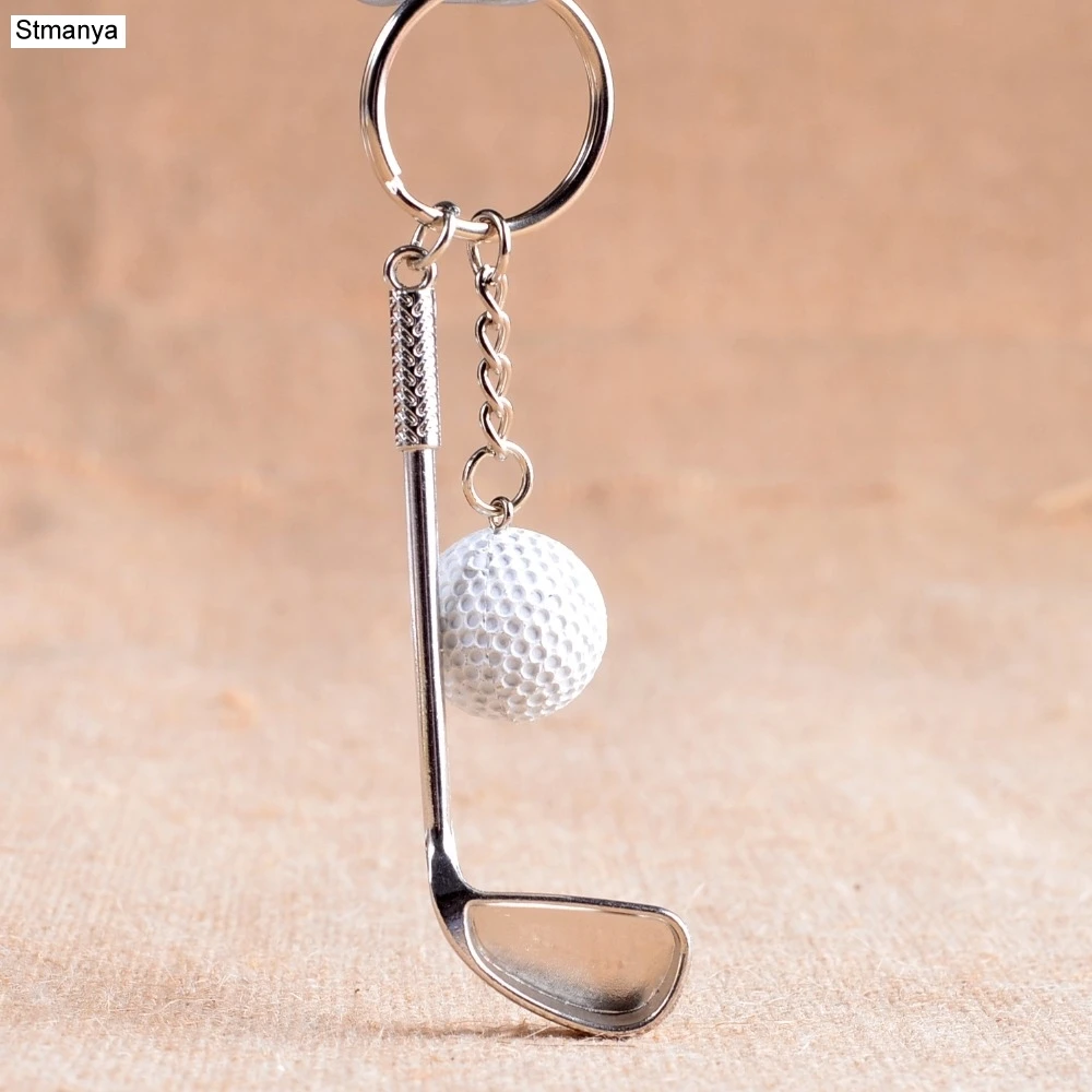 Golf ball key chain top grade metal Keychain Car Key Chain Key Ring
