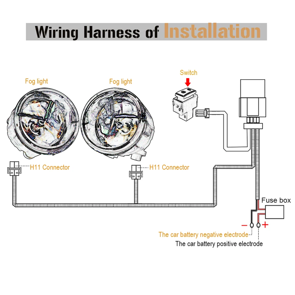 Buildreamen2 H11 Fog Light Harness Wiring Kit Cable Switch With Led Indicator At Relay Fuse Car Styling For Nissan Infiniti