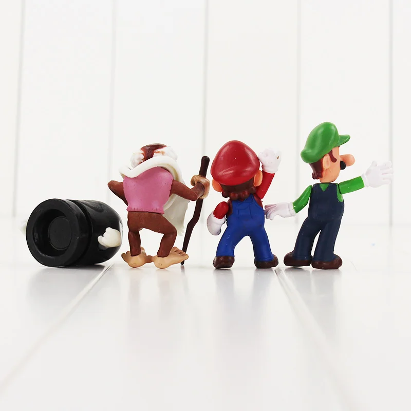 7pcs/lot 6-8cm Anime Super Mario Bros Luigi Flower Petey Piranha Mushroom Toad PVC Action Figure Model Toys Kids Doll 7pcs/lot 6-8cm Anime Super Mario Bros Luigi Flower Petey Piranha Mushroom Toad PVC Action Figure Model Toys Kids Doll